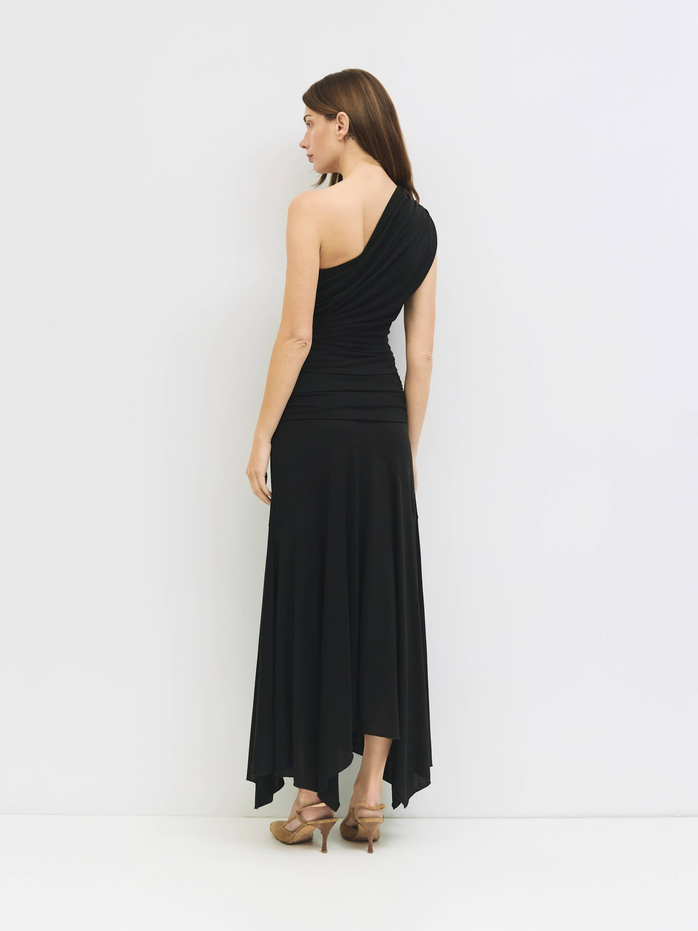 The Stephanie Skirt | Wrapped Jersey Midi Skirt