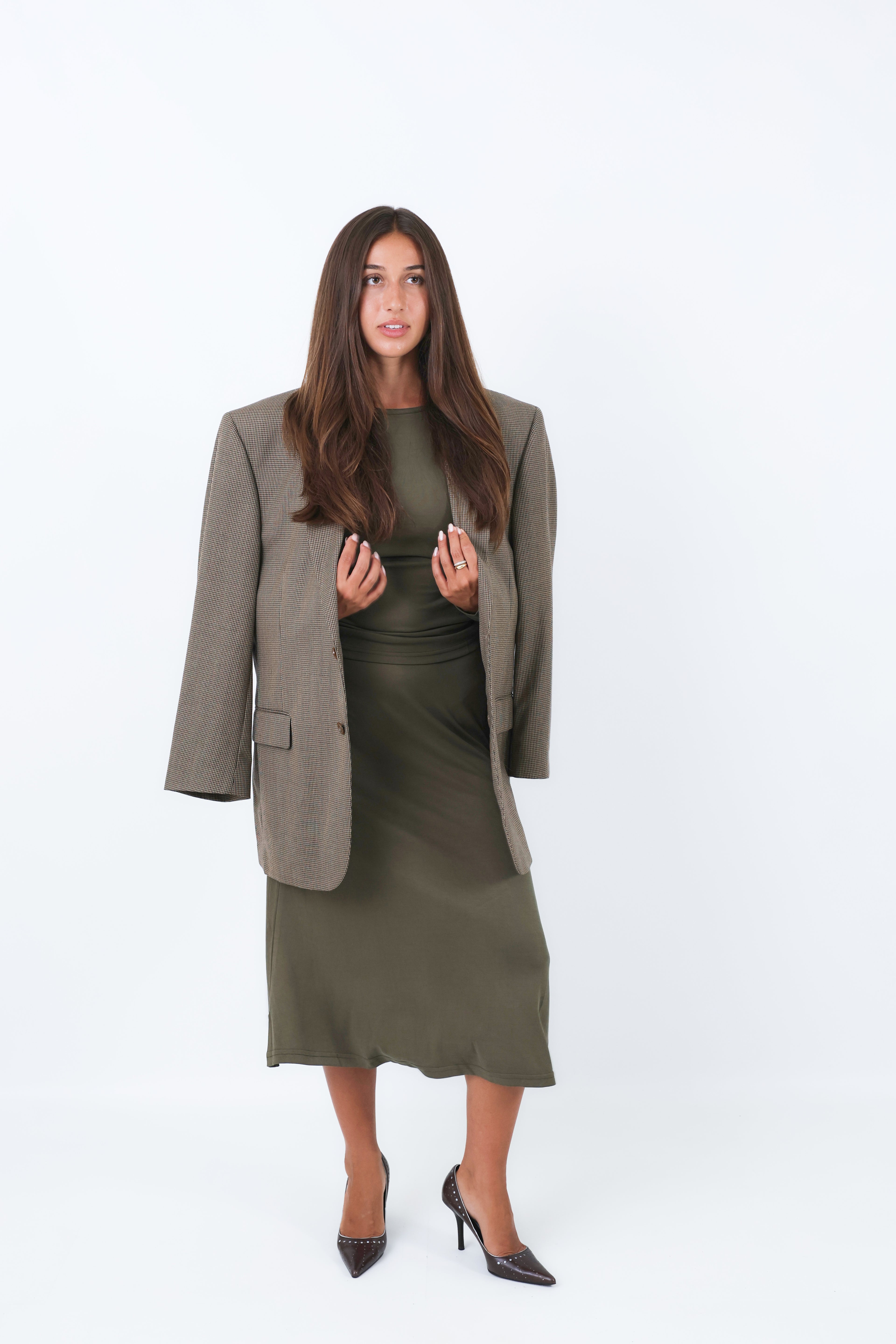 Vintage Oversized Houndstooth Blazer