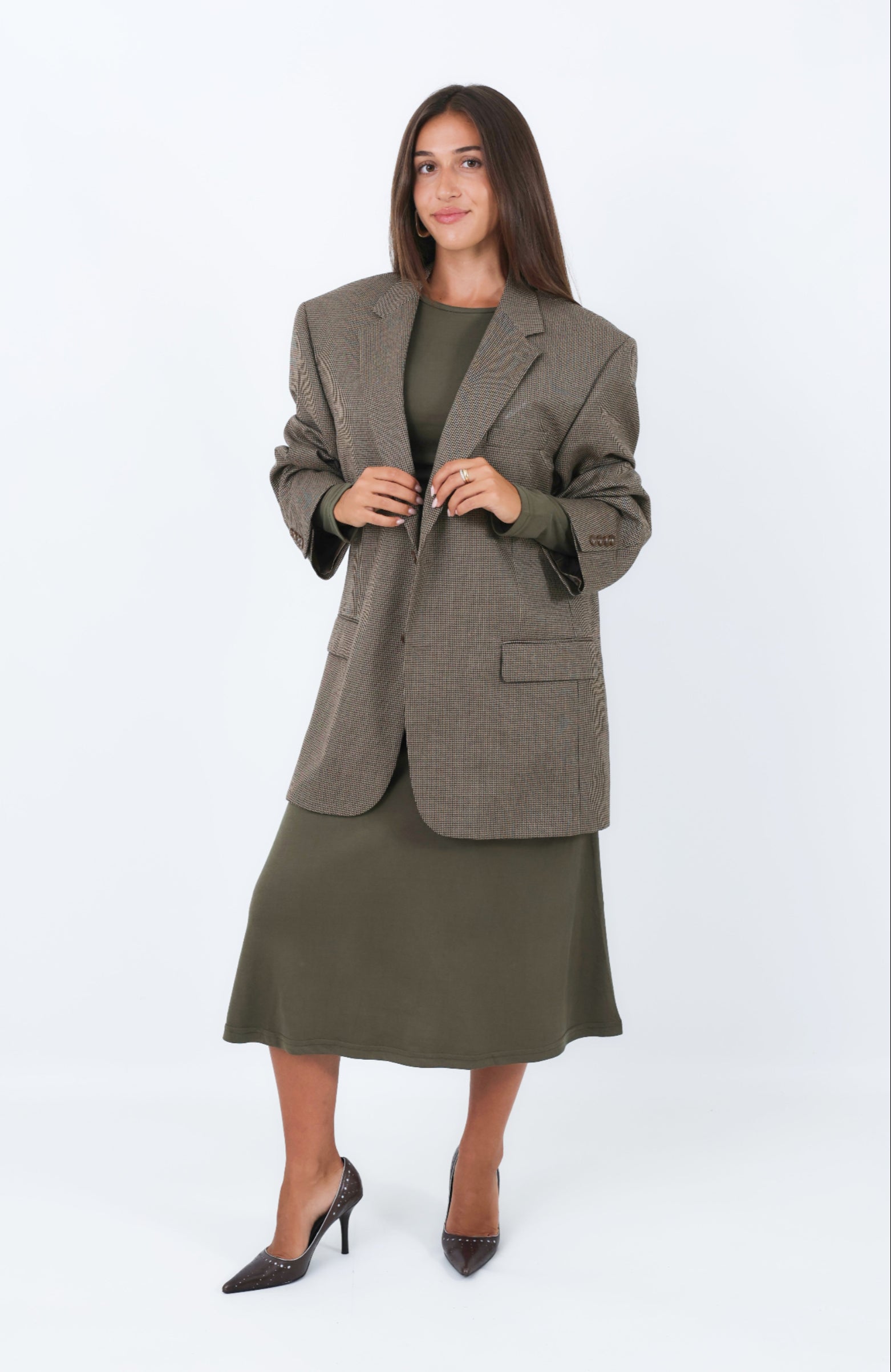 Vintage Oversized Houndstooth Blazer