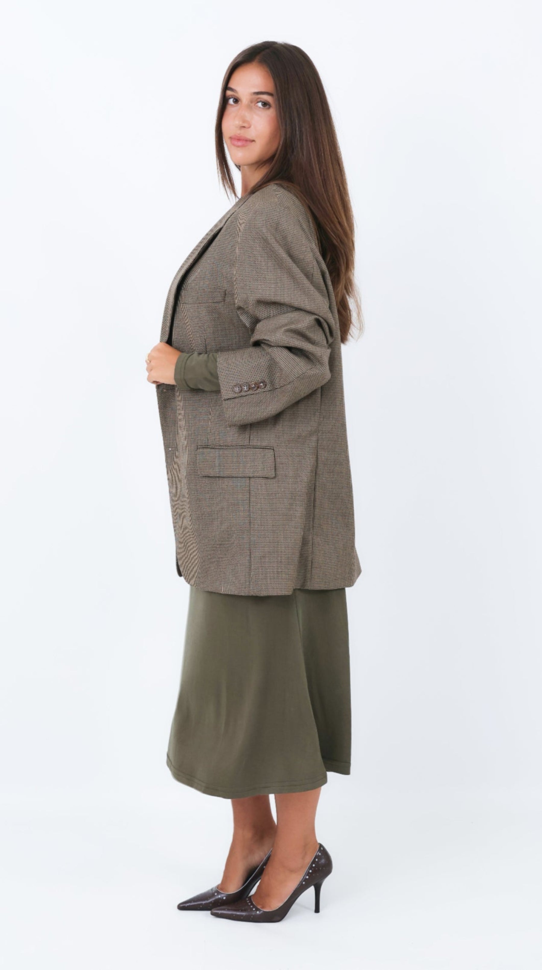 Vintage Oversized Houndstooth Blazer