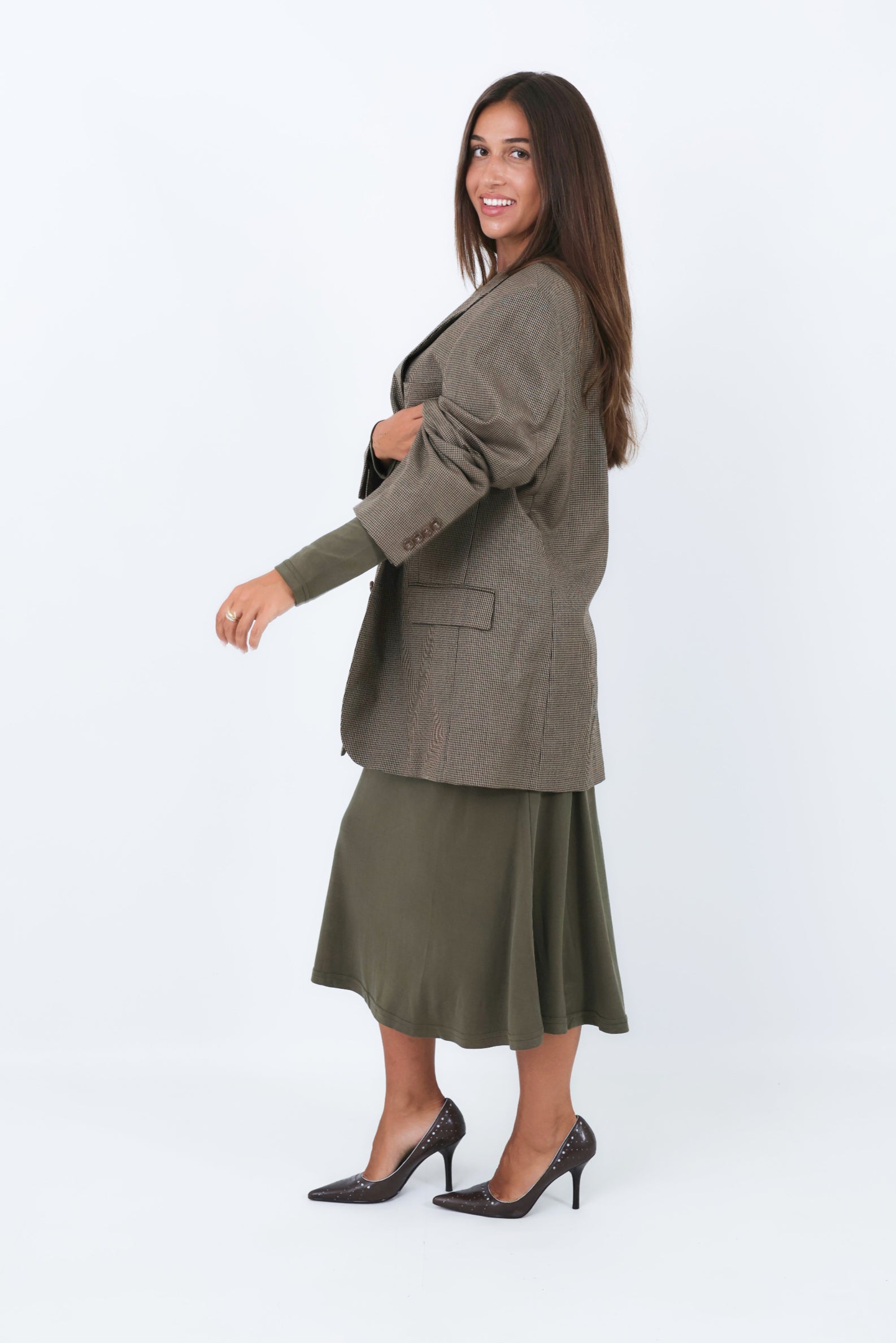 Vintage Oversized Houndstooth Blazer