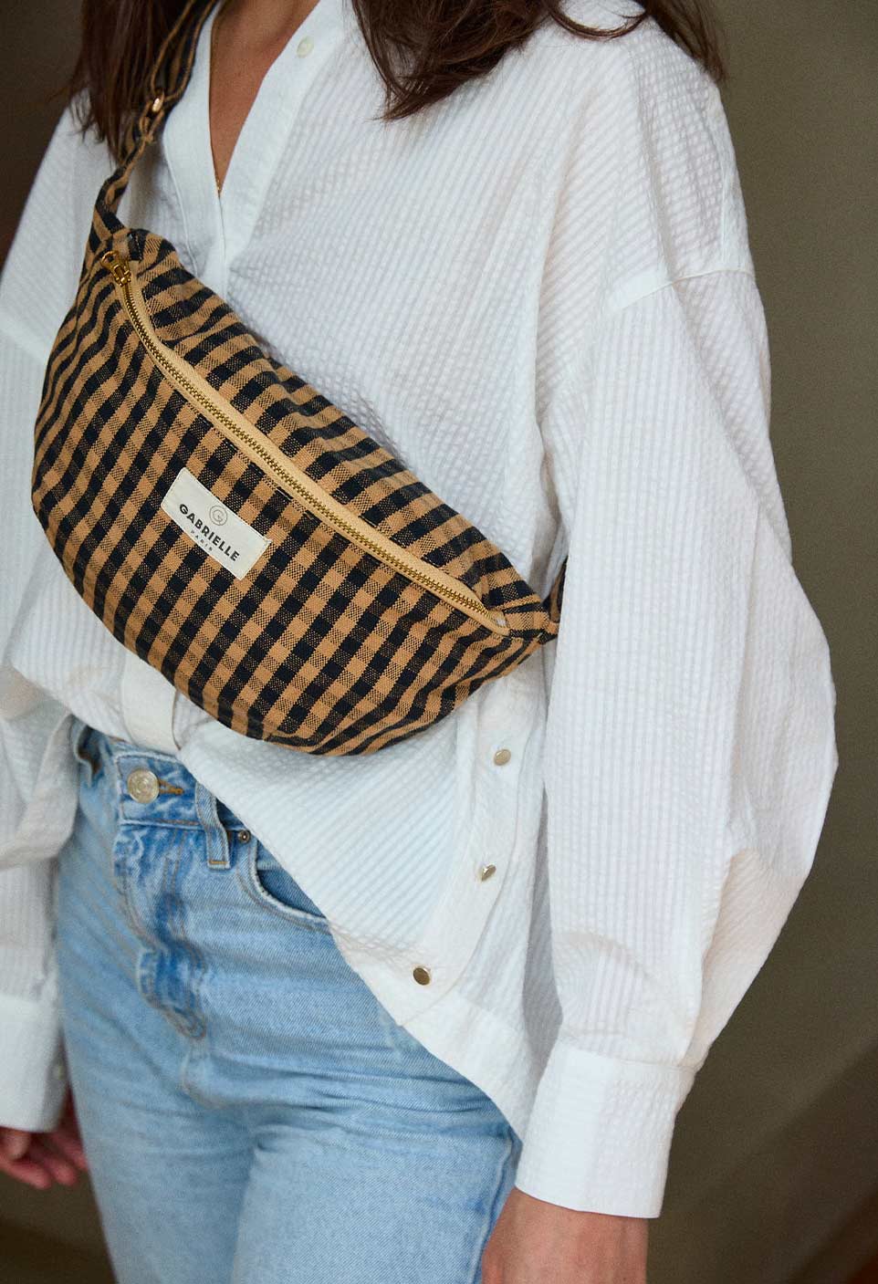 Gingham Cotton Fanny Pack